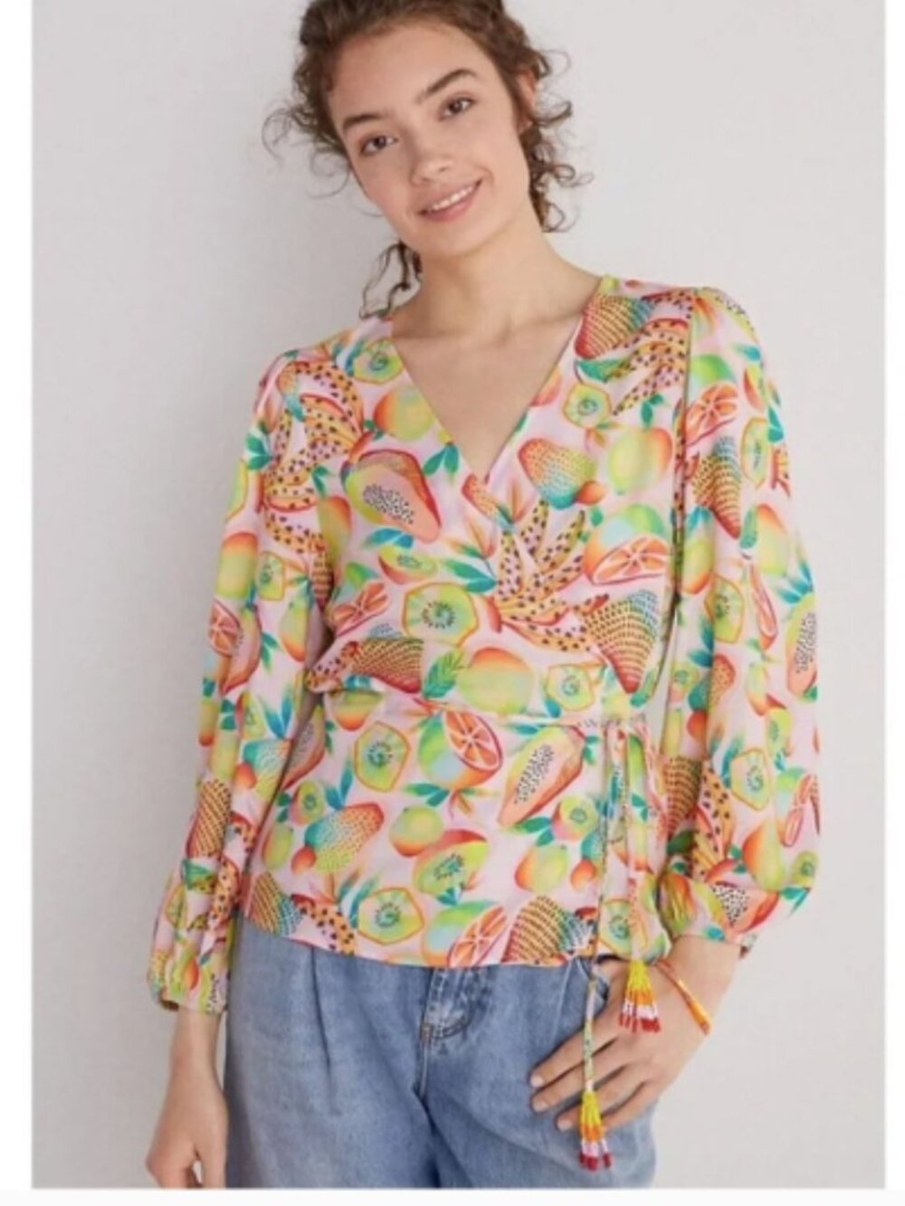 NWT Anthropologie Farm Rio Rainforest Wrap Blouse (M)